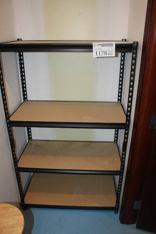 lot 1178 image: 4-Shelf Metal Rack