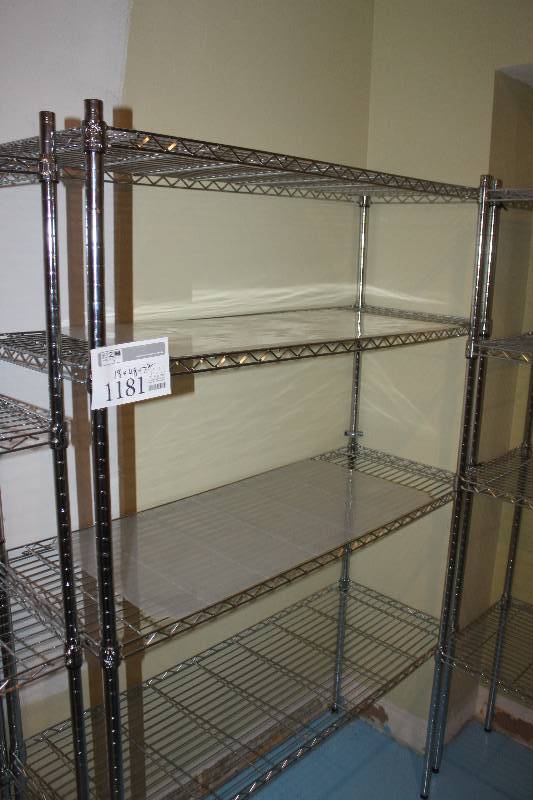 lot 1181 image: 4-Shelf Metal Rack