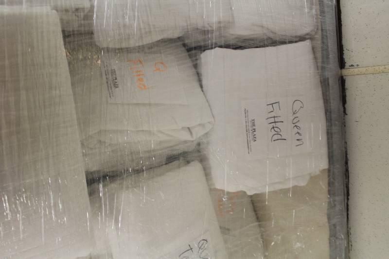 lot 1031 image: Lot of (2) Stacks of Queen Fitted Sheets