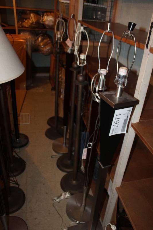 lot 1197 image: Lot of (7) Floor Lamps