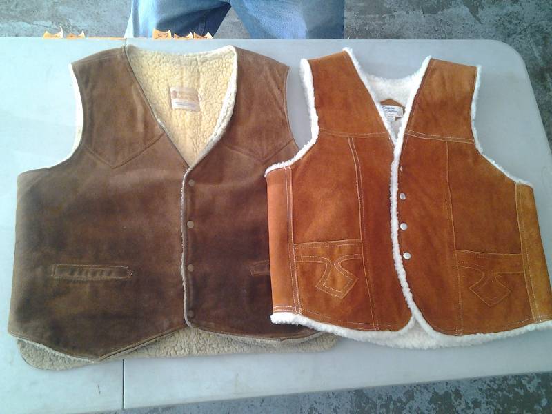 lot 63 image: 2-Suede Fleece Lined Vests (Size 46 & 48)