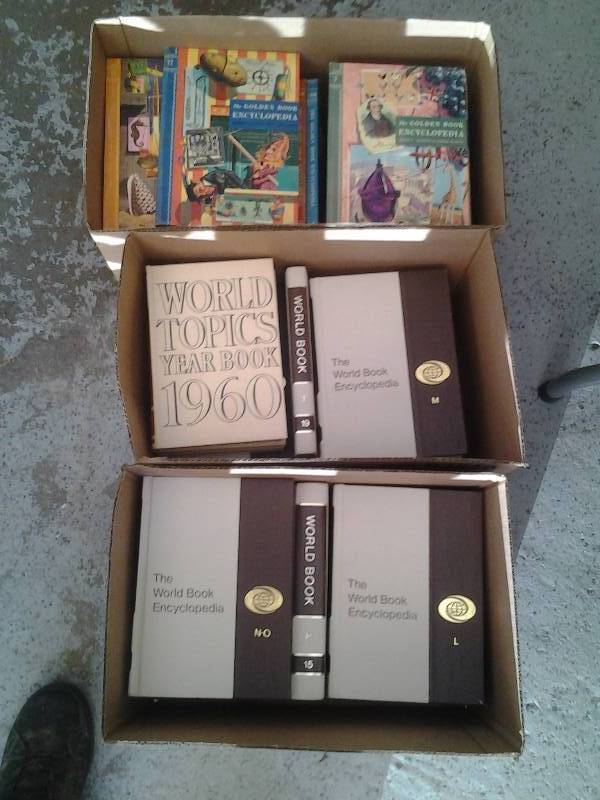 lot 69 image: Vintage Golden Book Encyclopedias, World Book Encyclopedias (3-Boxes In All)