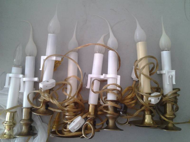 lot 84 image: Large Lot Of Christmas Decor (Some Other Seasonal), Pine Garland, Lights, Battery-Op Candles