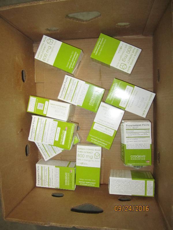 Box  of green coffee bean pure extr...