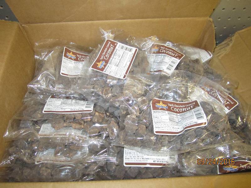 Box of dark chocolate covered cocon...