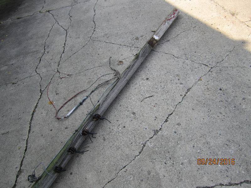 Weathered wood electric 4x4 pole...