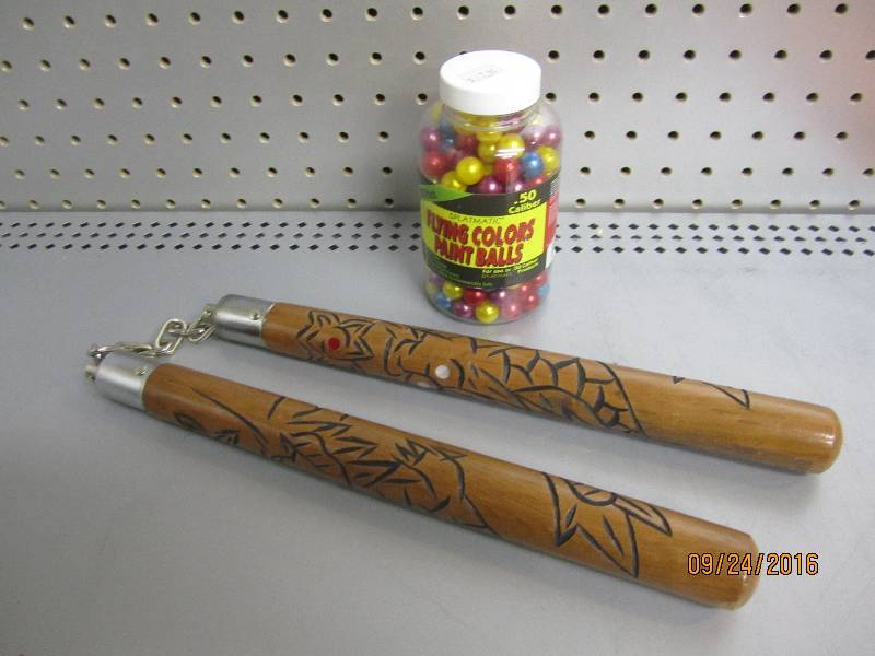 Numb chucks and paintballs...
