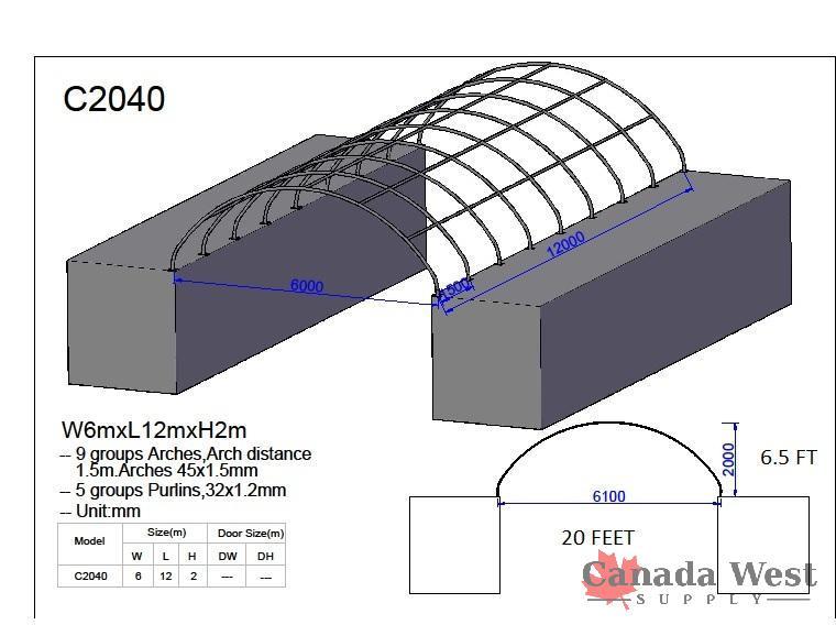 NEW 20X40 SEA CONTAINER SHELTER 2040CSA