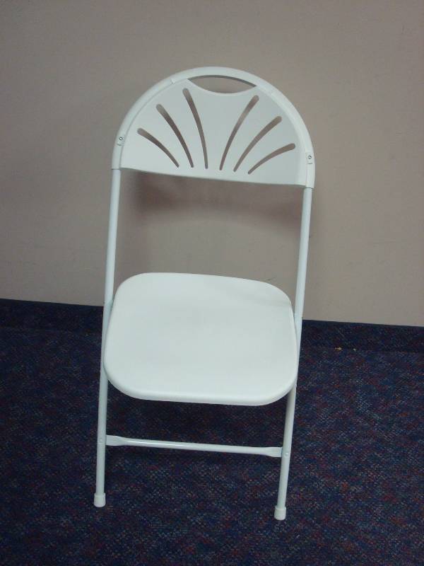 lot 4 image: White Folding Chair, New
