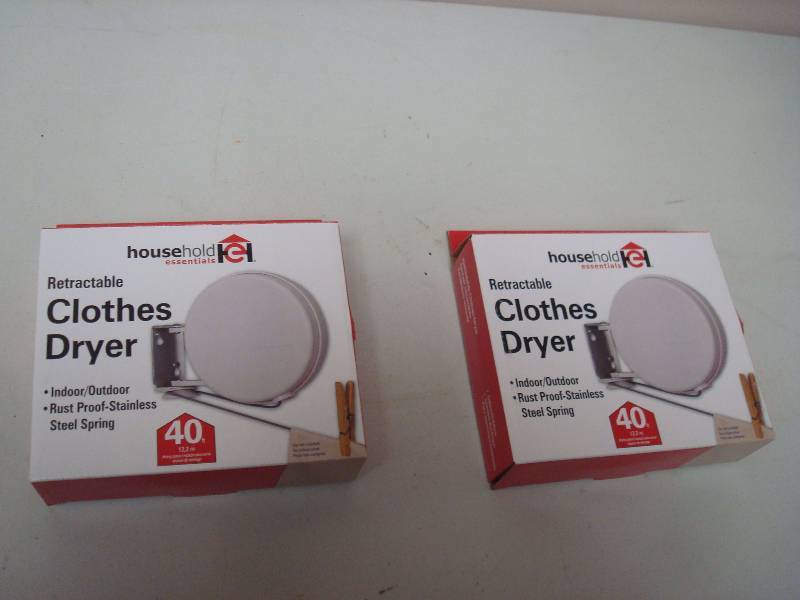 lot 16 image: Pair Of Retractable Clothes Dryer
