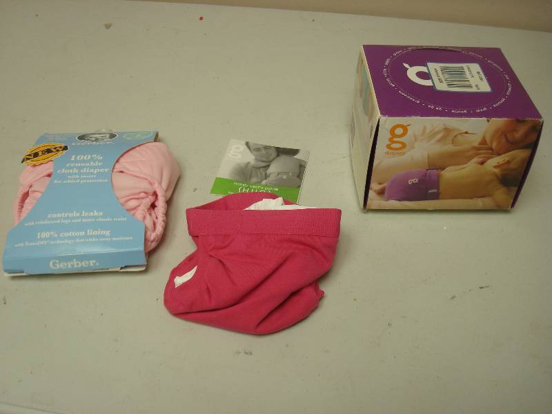 lot 47 image: G Diapers Cloth Liners And Diapers, New