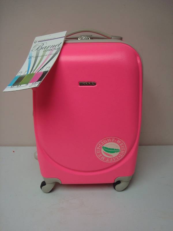 lot 97 image: 20 TPRC Travelers Polo & Raquet Club Hard Shell Rolling Carry Suit Case Luggage, New, Neon Pink