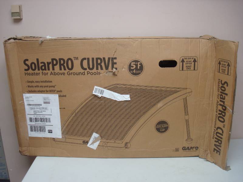 lot 103 image: SolarPro Curve Heater For Above Ground Pool, Store Return, Looks Unused