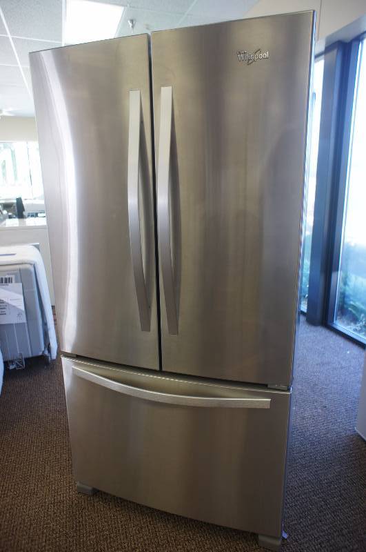 lot 1 image: NEW - Whirlpool WRF535SMB French Door Refrigerator - 35 - 25 cu ft - Monochromatic Stainless Steel