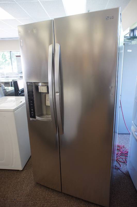 lot 3 image: NEW - LG LSXS26326S Side-by-Side Refrigerator - 35.9 - 26.2 cu ft - Stainless-Steel