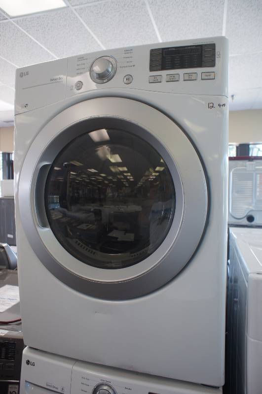 lot 12 image: NEW - LG DLE3170W Front-Loading Electric Dryer - 7.4 cu ft - White
