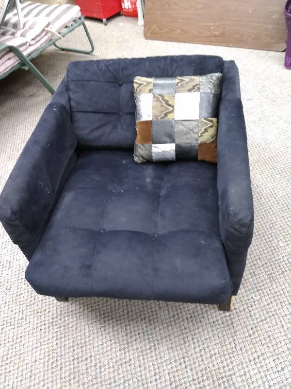 Black Suede Chair