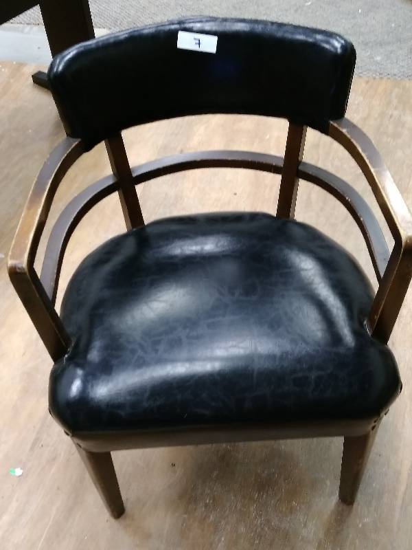 Leather & Wood Office Chair