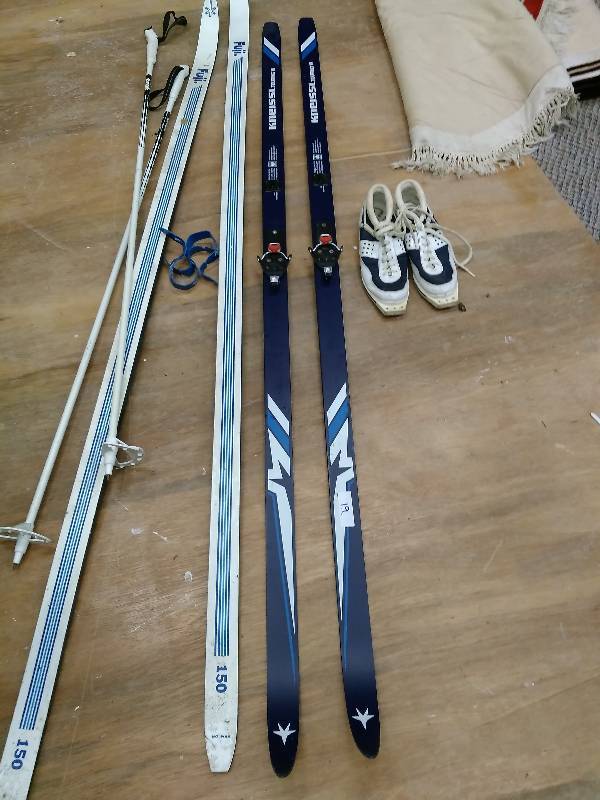 Two Pair of Cross Country Skis