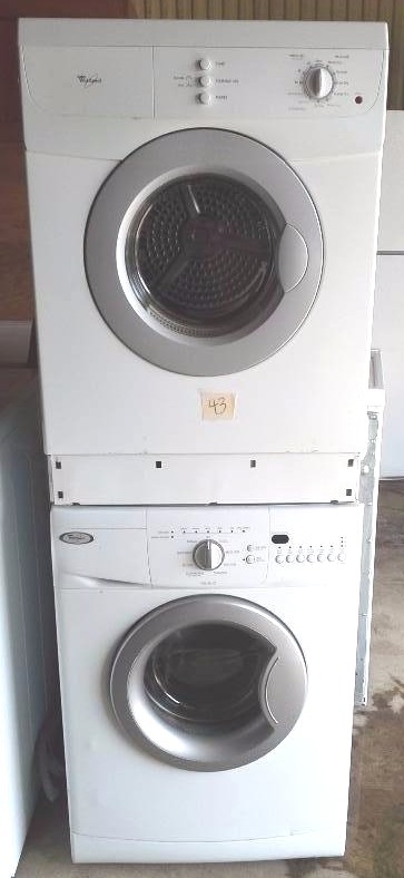 lot 43 image: Whirlpool Stackable Washer and Dryer