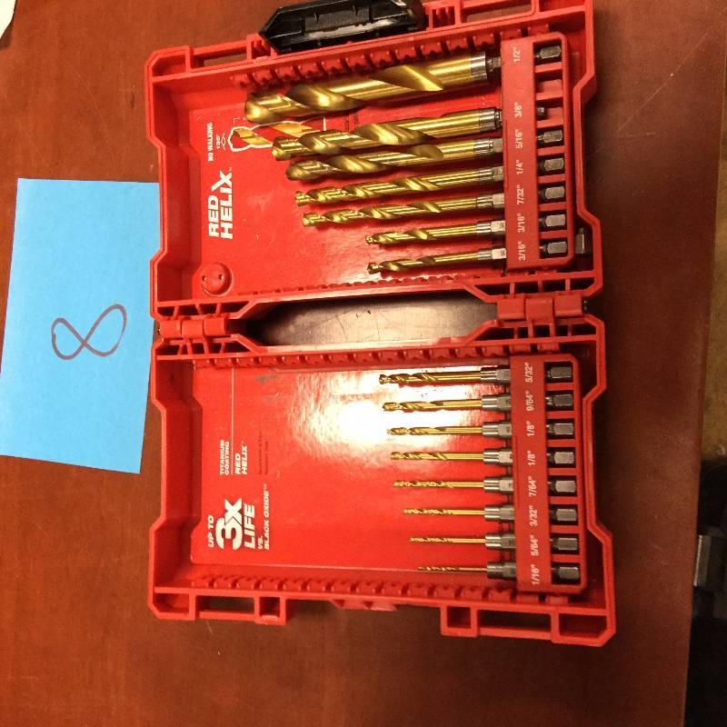 lot 8 image: Milwaukee Shockwave Titanium Drill Bit Set New