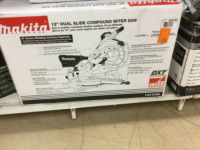 lot 99 image: Makita 15 Amp 12 in. Dual Slide Compound Miter Saw with Laser Model LS1216L  New