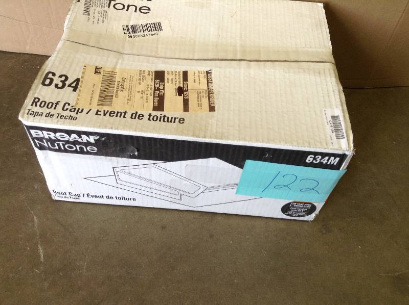 lot 122 image: Broan Nutone Roof Cap New 634M