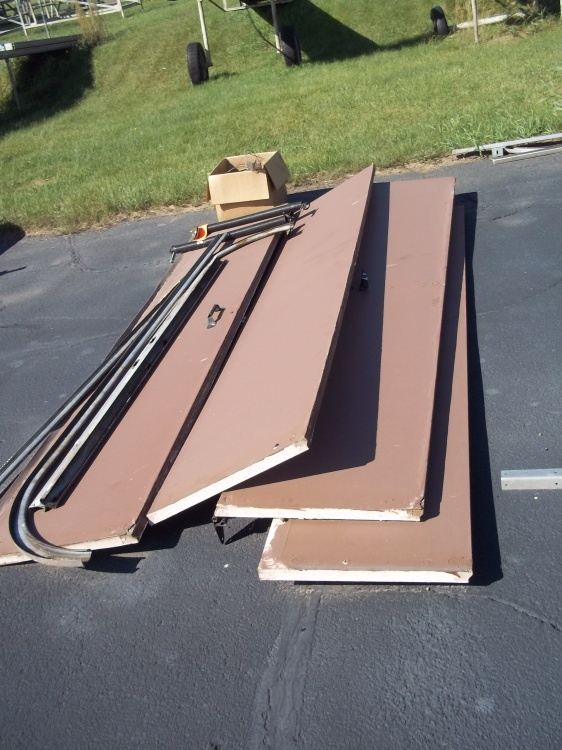 7 x 9 Wood insulated Garage door with hardware