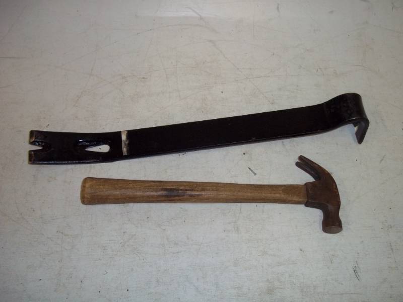 Hammer and pry bar