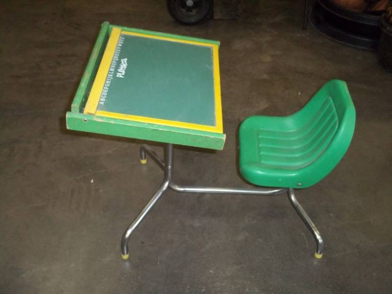 Vintage Playschool Desk with letters