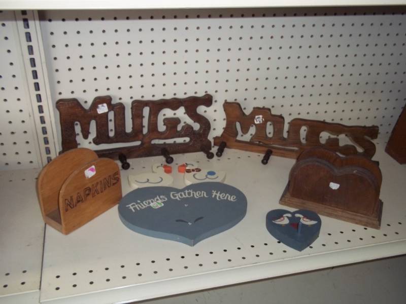 Wood Dcor and signs, Mug holders