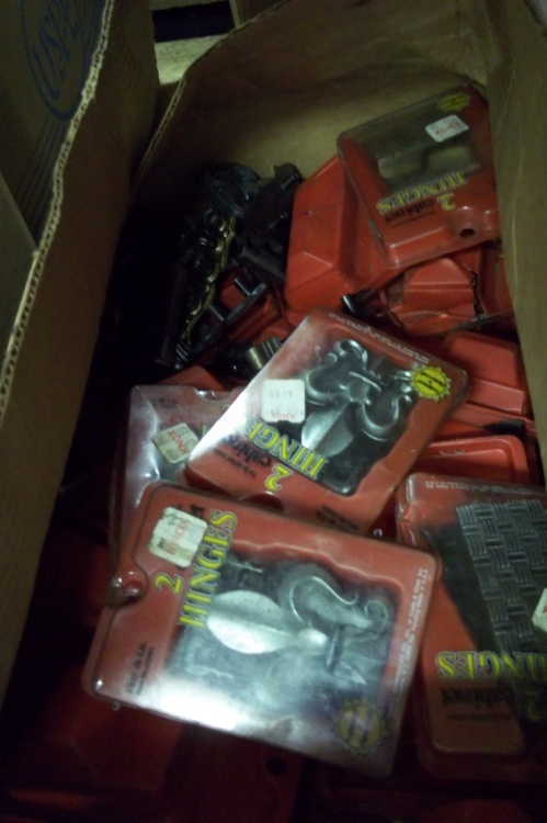 Large box of hinges