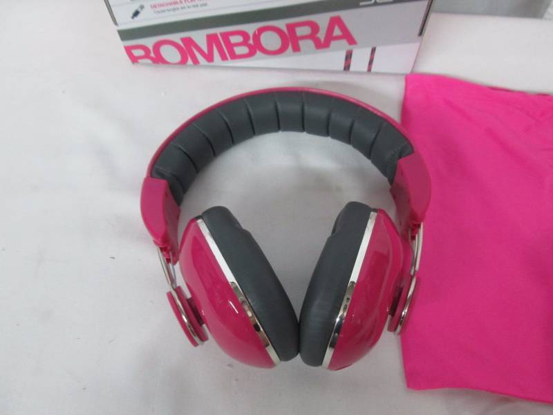 lot 36 image: JLab Bombora Over-Ear Headphones w Mic - Pink