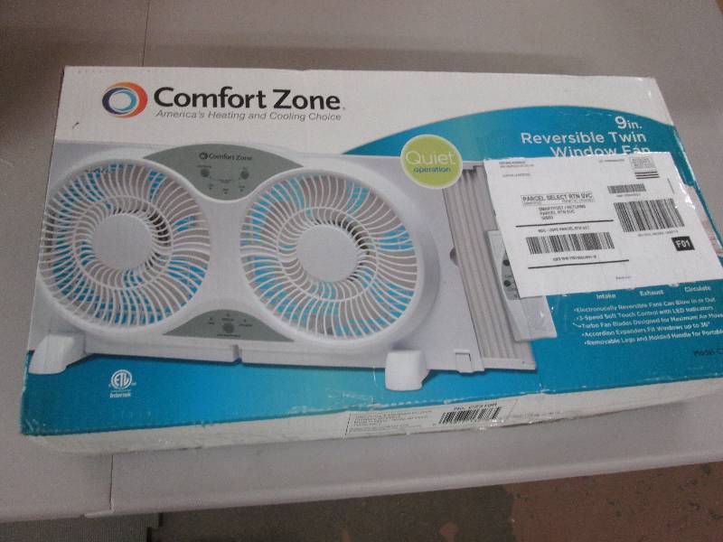 lot 50 image: Comfort Zone CZ310R Twin Window Fan...