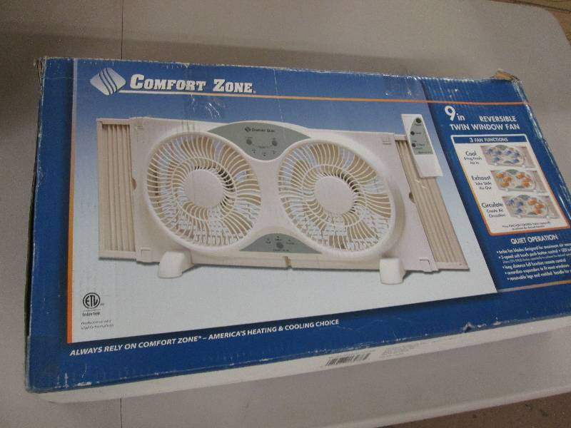 lot 51 image: Comfort Zone CZ310R Twin Window Fan...
