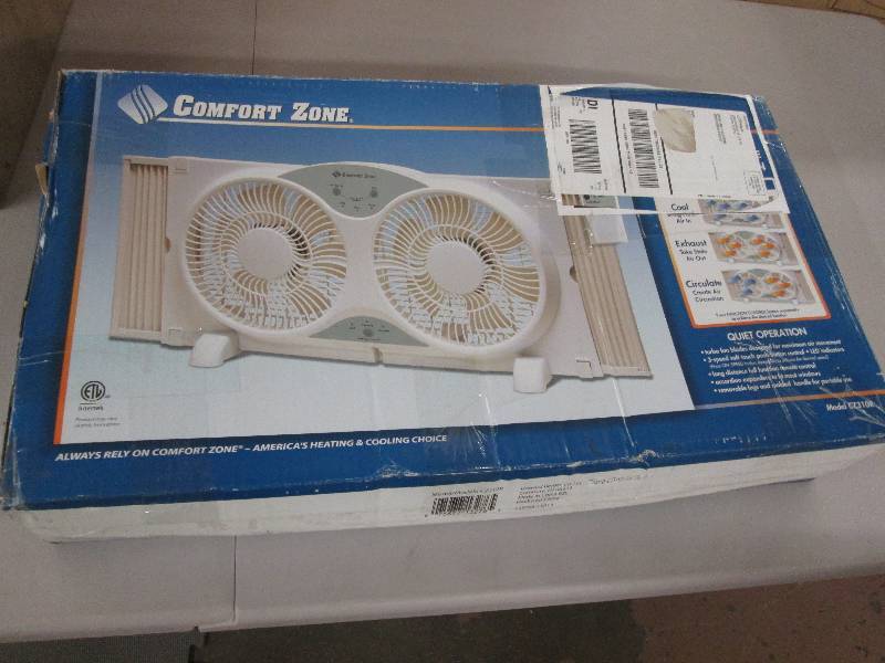 lot 57 image: Comfort Zone CZ310R Twin Window Fan...