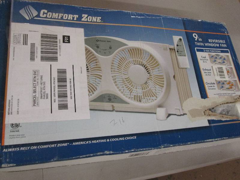 lot 58 image: Comfort Zone CZ310R Twin Window Fan...
