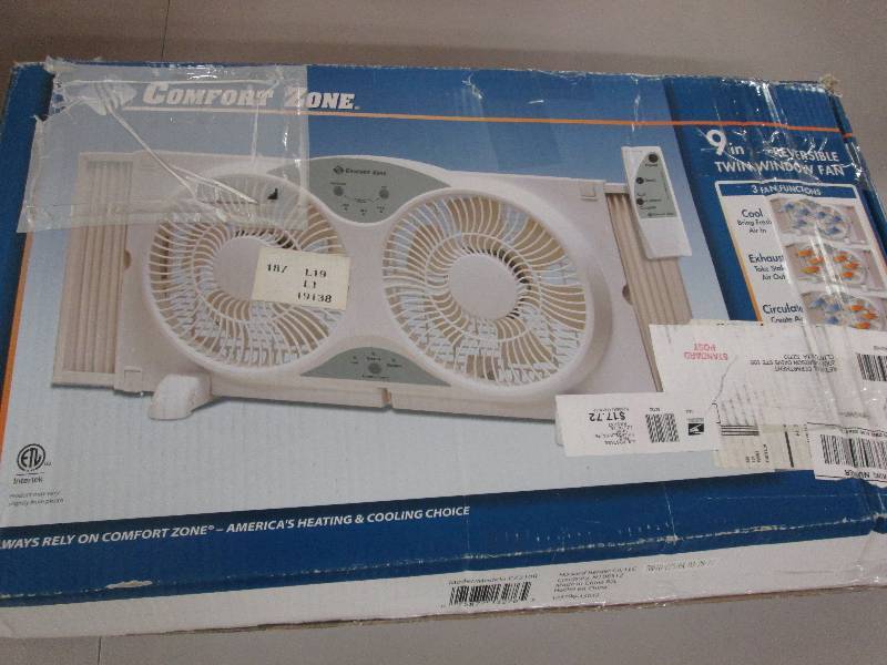 lot 59 image: Comfort Zone CZ310R Twin Window Fan...