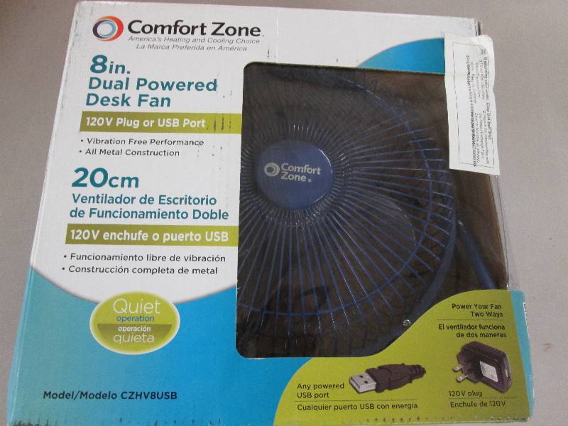 lot 62 image: Comfort Zone 8 inch Dual Powered De...