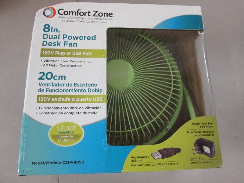 lot 63 image: Comfort Zone 8 inch Dual Powered De...
