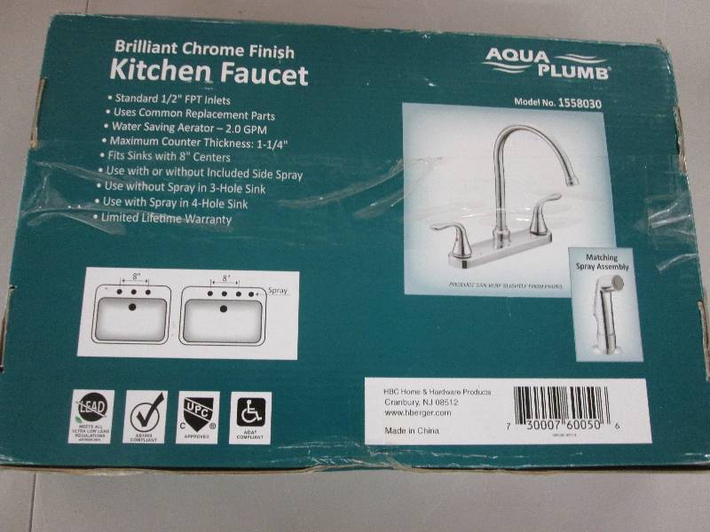 lot 65 image: Brilliant Chrome Finish Kitchen Fau...