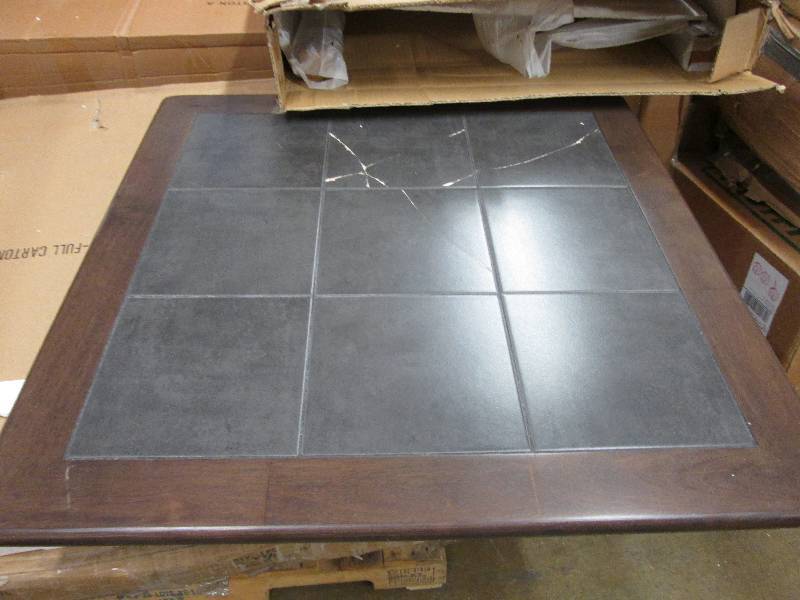 lot 94 image: 29 inch Square Tile Top Dining Tabl...