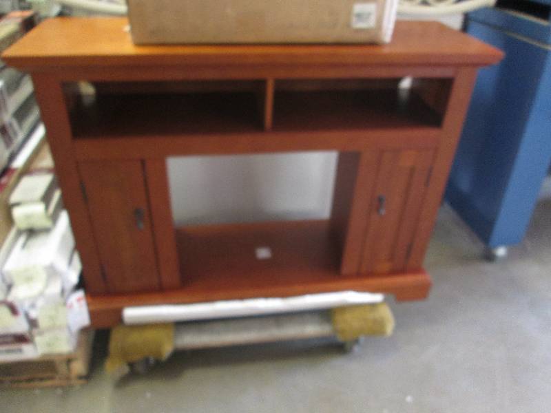 lot 108 image: TV Center Fireplace open box, untes...