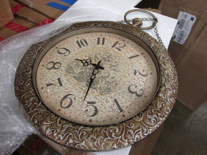 lot 133 image: 20.5 inch Pocket Watch Wall Clock o...