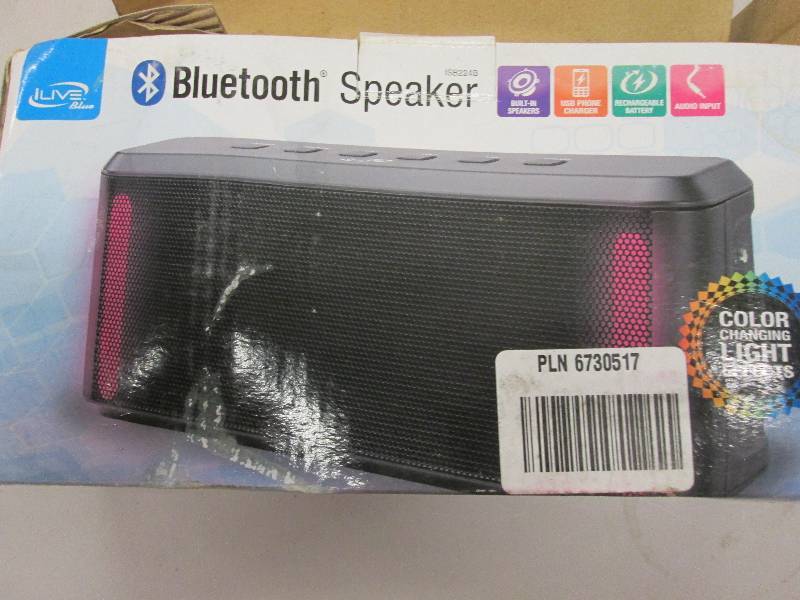 lot 244 image: iLive Bluetooth Speaker open box, s...