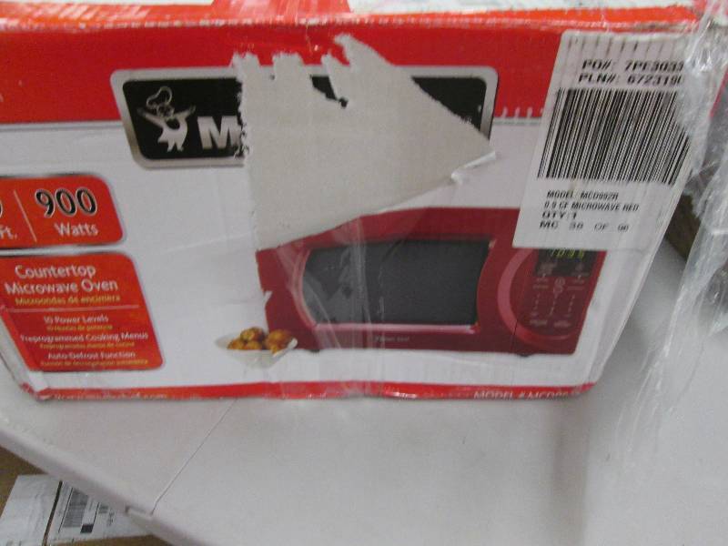 lot 275 image: Red Microwave by Magic Chef open bo...