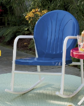 lot 87 image: Retro Metal Rocker open box BlueWh...