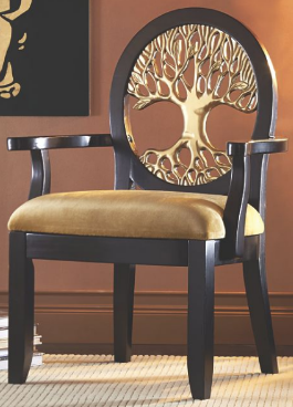 lot 100 image: Detailed Tree Accent Chair open box...
