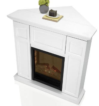 lot 109 image: Storage Fireplace no insert, white ...