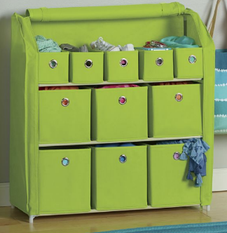 lot 203 image: Multi Bin Storage Organizer in Teal...